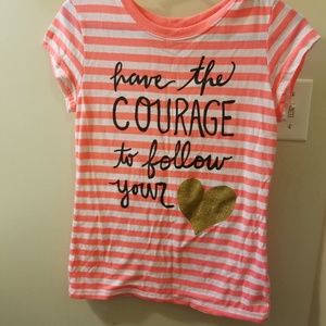 Girls orange graphic T